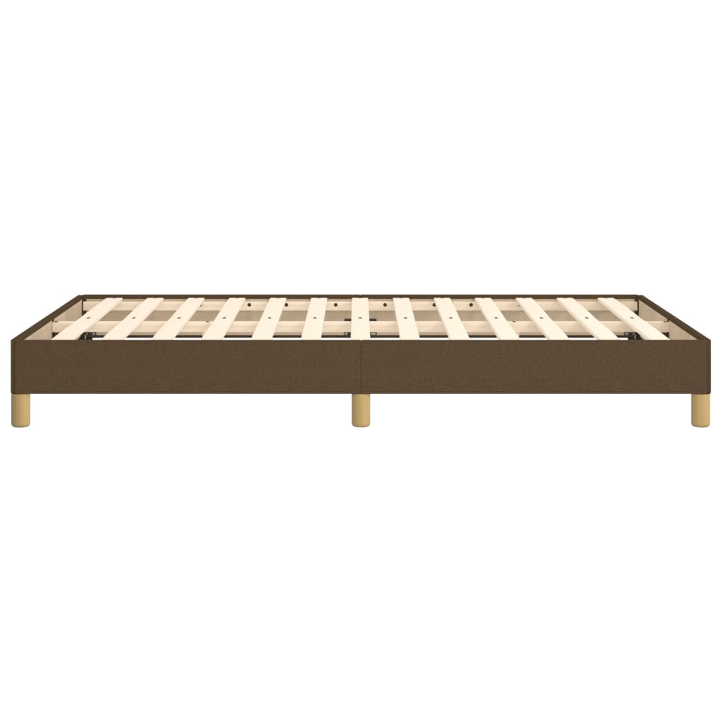 Bettgestell ohne Matratze Dunkelbraun 120x200 cm Stoff