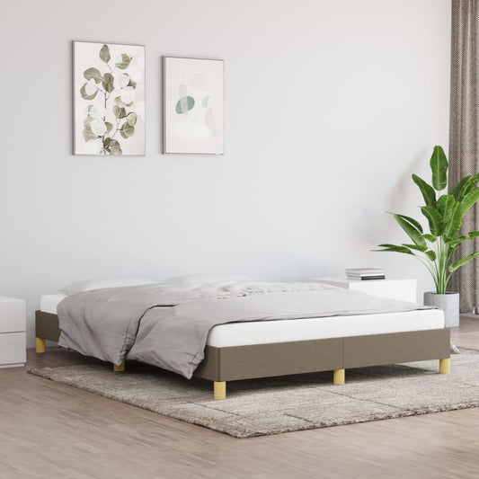 Cadre de lit tissu taupe 140x200 cm
