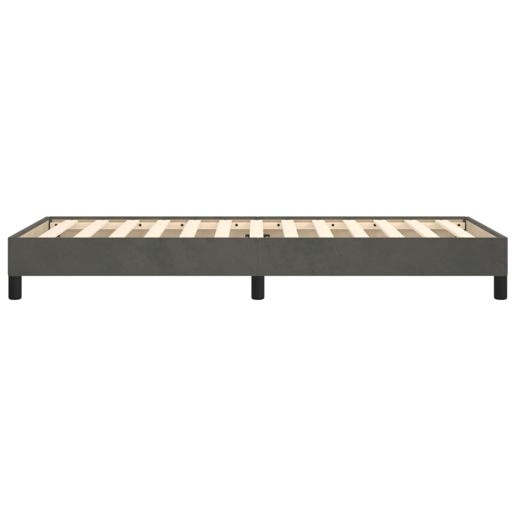 Bettgestell ohne Matratze Dunkelgrau 90x200 cm Samt