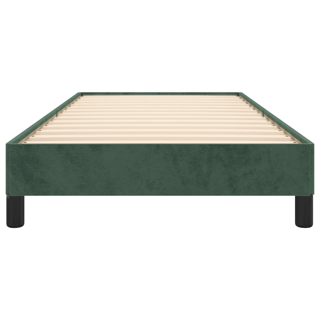 Bettgestell ohne Matratze Dunkelgrün 100x200 cm Samt