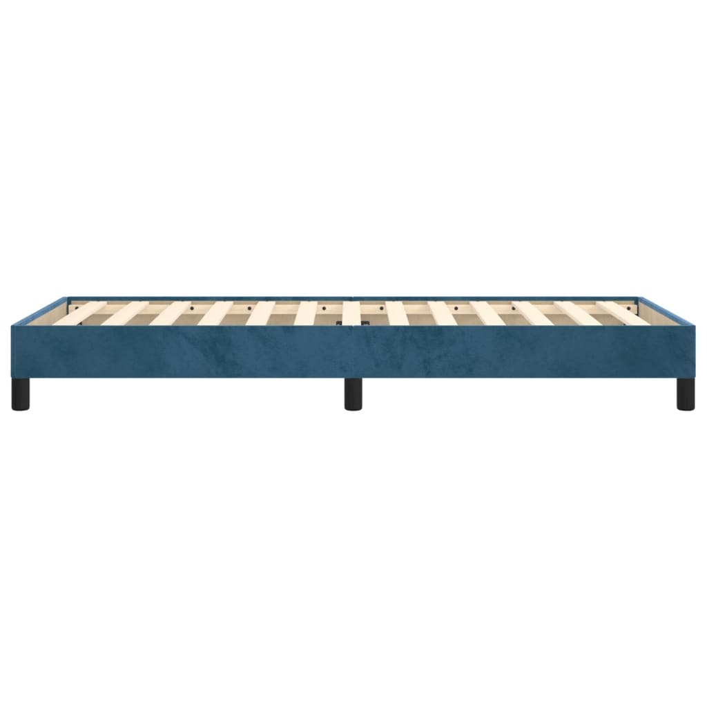 Bettgestell ohne Matratze Dunkelblau 100x200 cm Samt