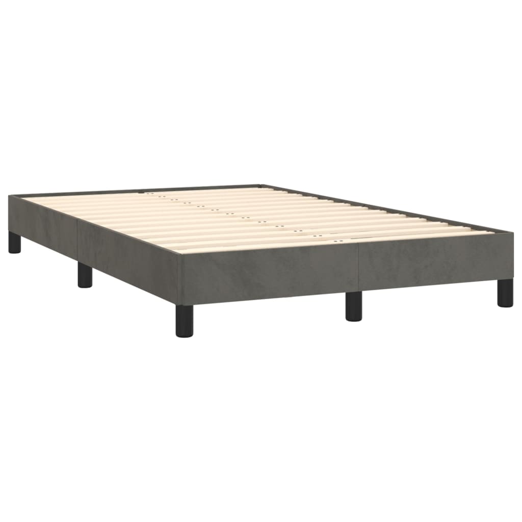 Bettgestell ohne Matratze Dunkelgrau 120x200 cm Samt