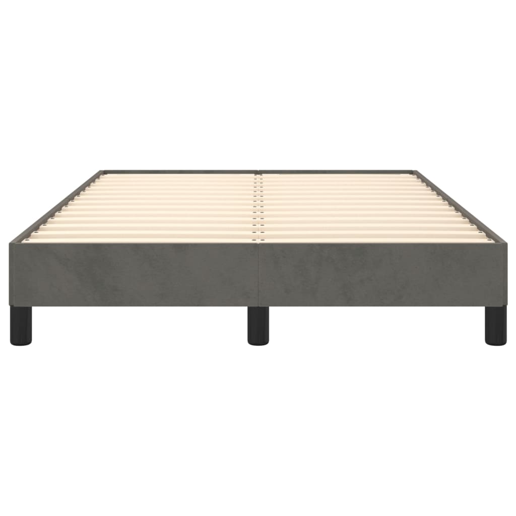 Bettgestell ohne Matratze Dunkelgrau 120x200 cm Samt
