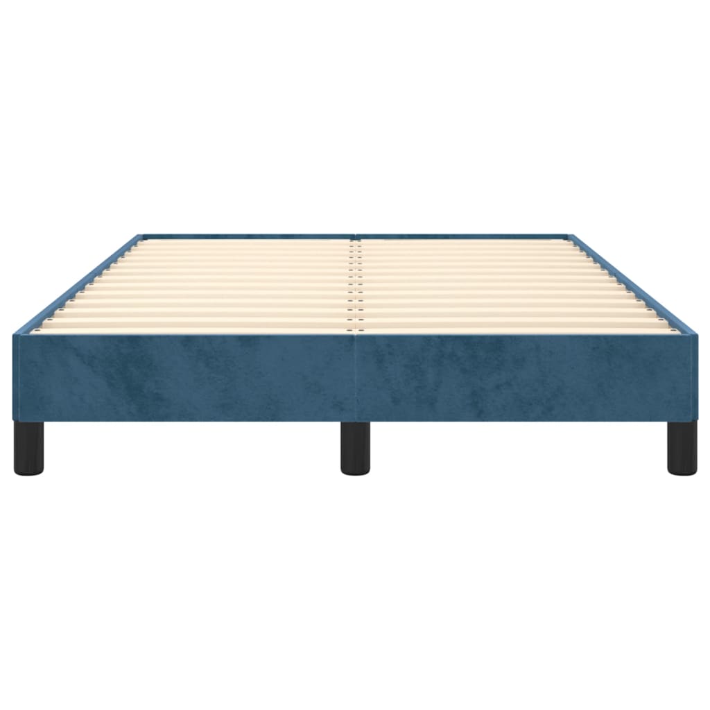 Bettgestell ohne Matratze Dunkelblau 120x200 cm Samt