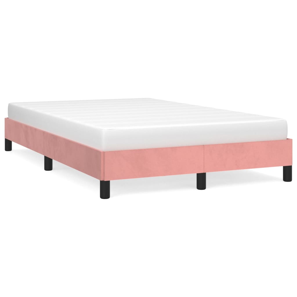 Cadre de lit rose 120x200 cm velours