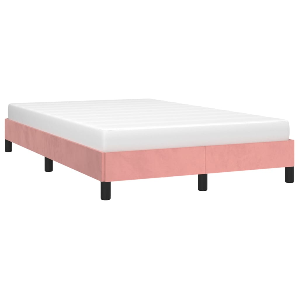 Cadre de lit rose 120x200 cm velours