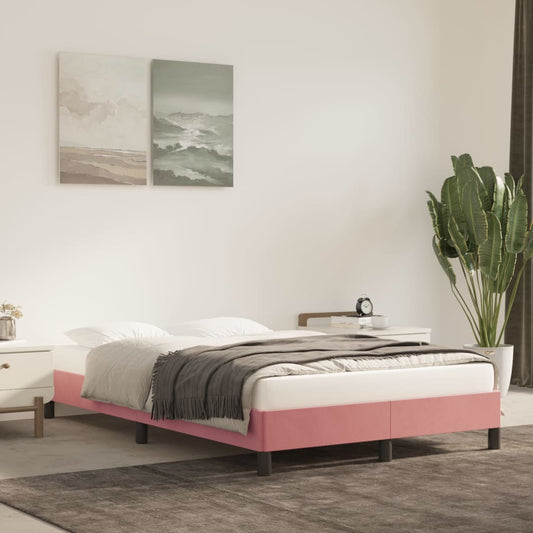 Cadre de lit rose 120x200 cm velours