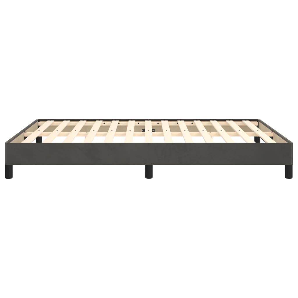 Bettgestell ohne Matratze Dunkelgrau 140x200 cm Samt