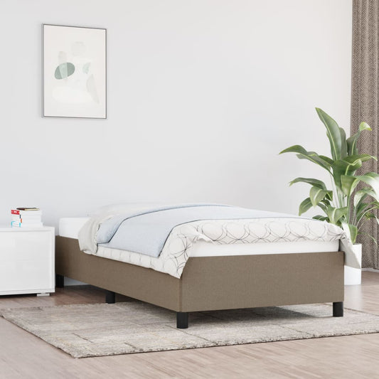 Cadre de lit tissu taupe 80x200 cm