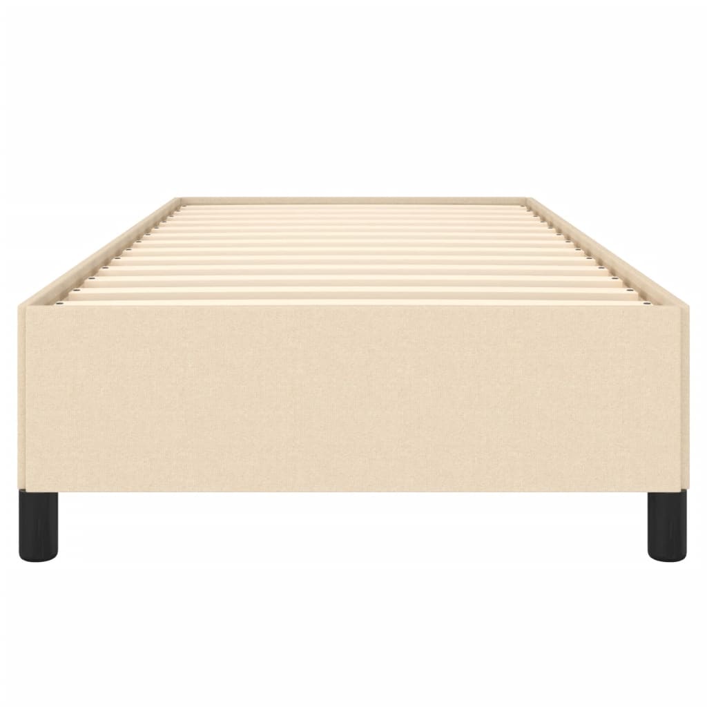 Bettgestell ohne Matratze Creme 80x200 cm Stoff