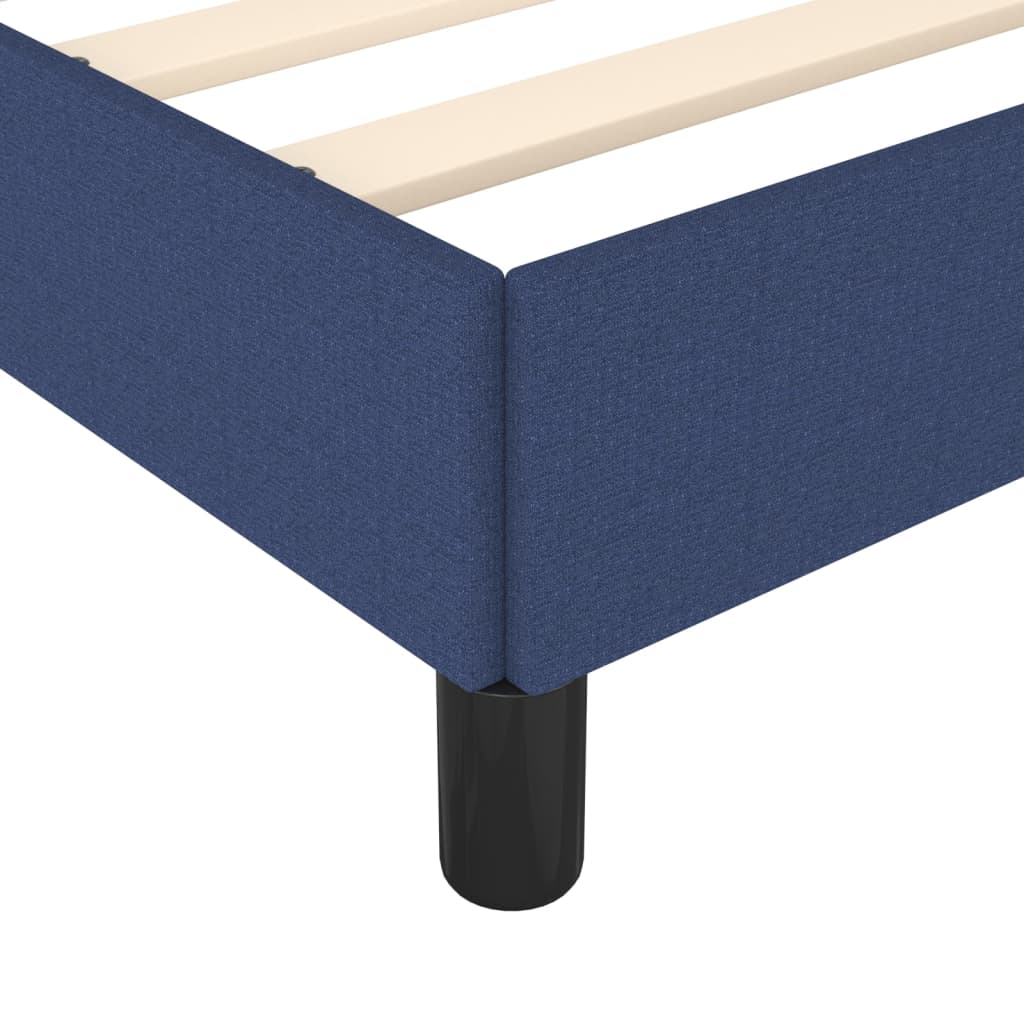 Bettgestell ohne Matratze Blau 90x190 cm Stoff