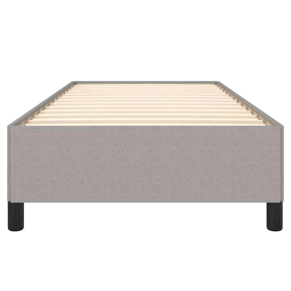 Bettgestell ohne Matratze Hellgrau 90x200 cm Stoff