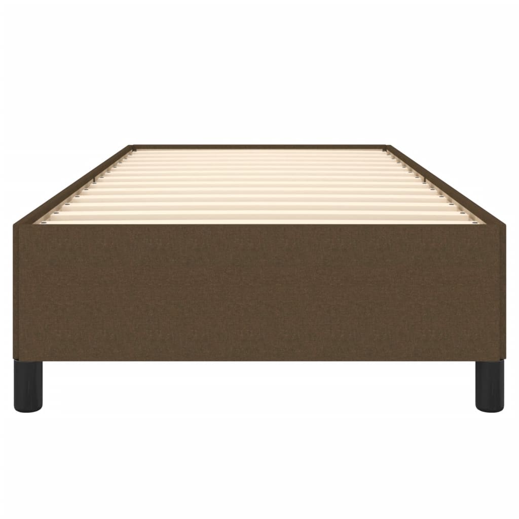 Bed frame dark brown 90x200 cm fabric