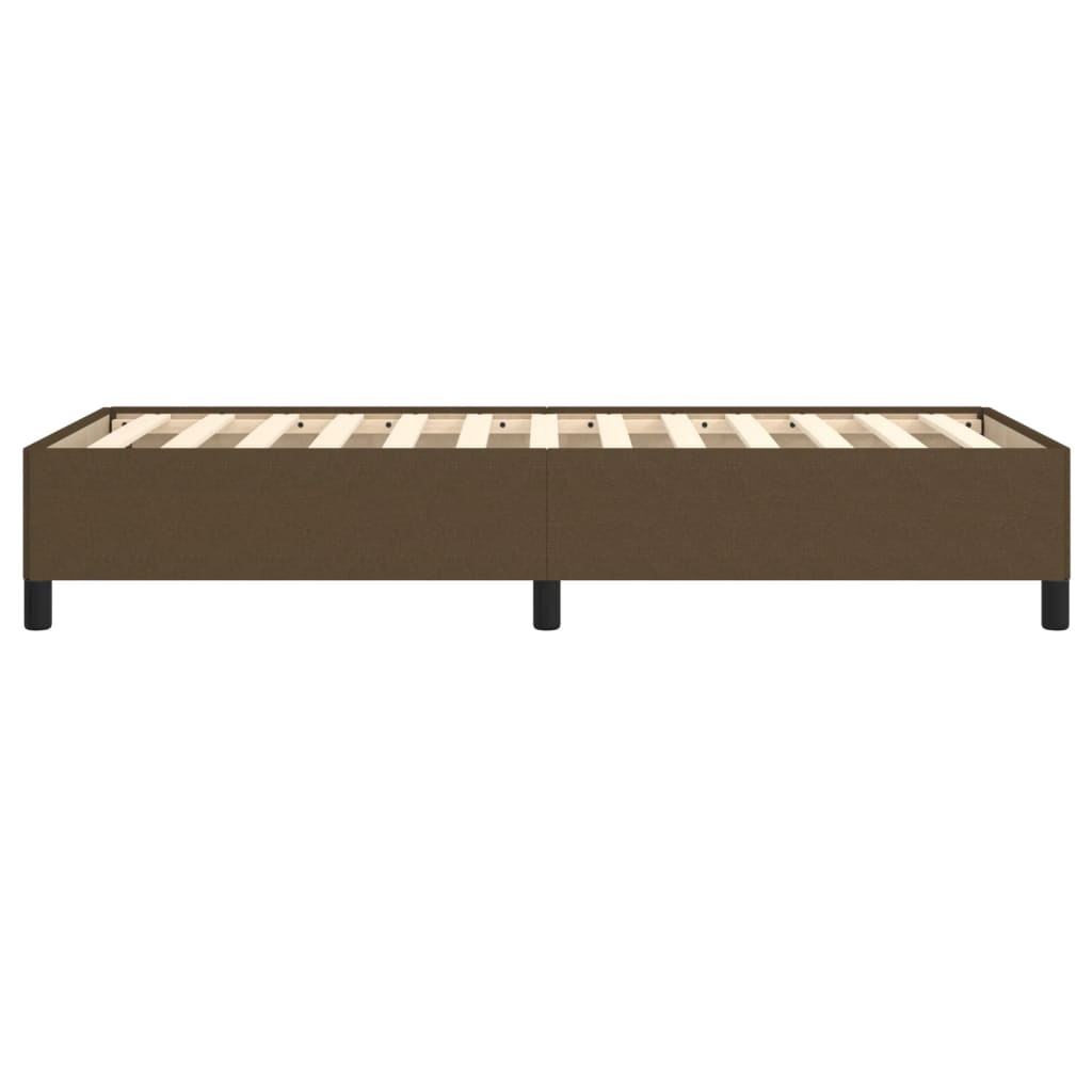 Bed frame dark brown 90x200 cm fabric