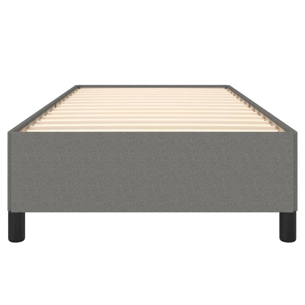 Bettgestell ohne Matratze Dunkelgrau 100x200 cm Stoff