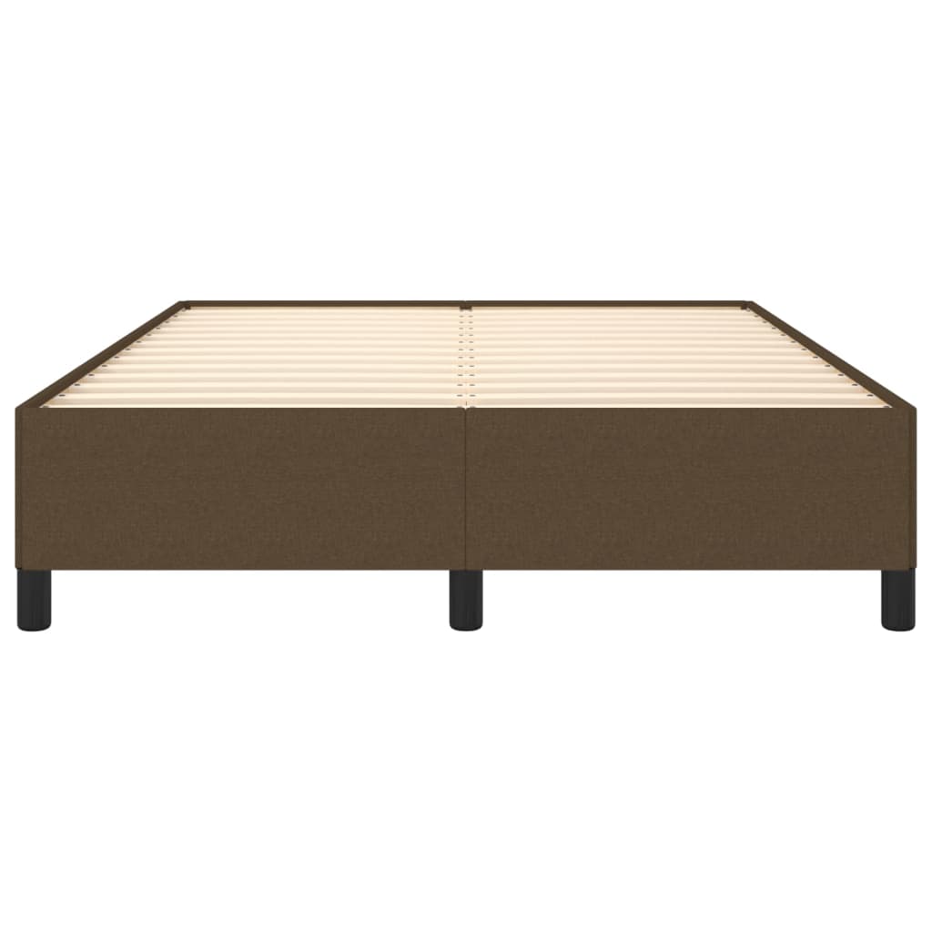 Bettgestell ohne Matratze Dunkelbraun 140x190 cm Stoff