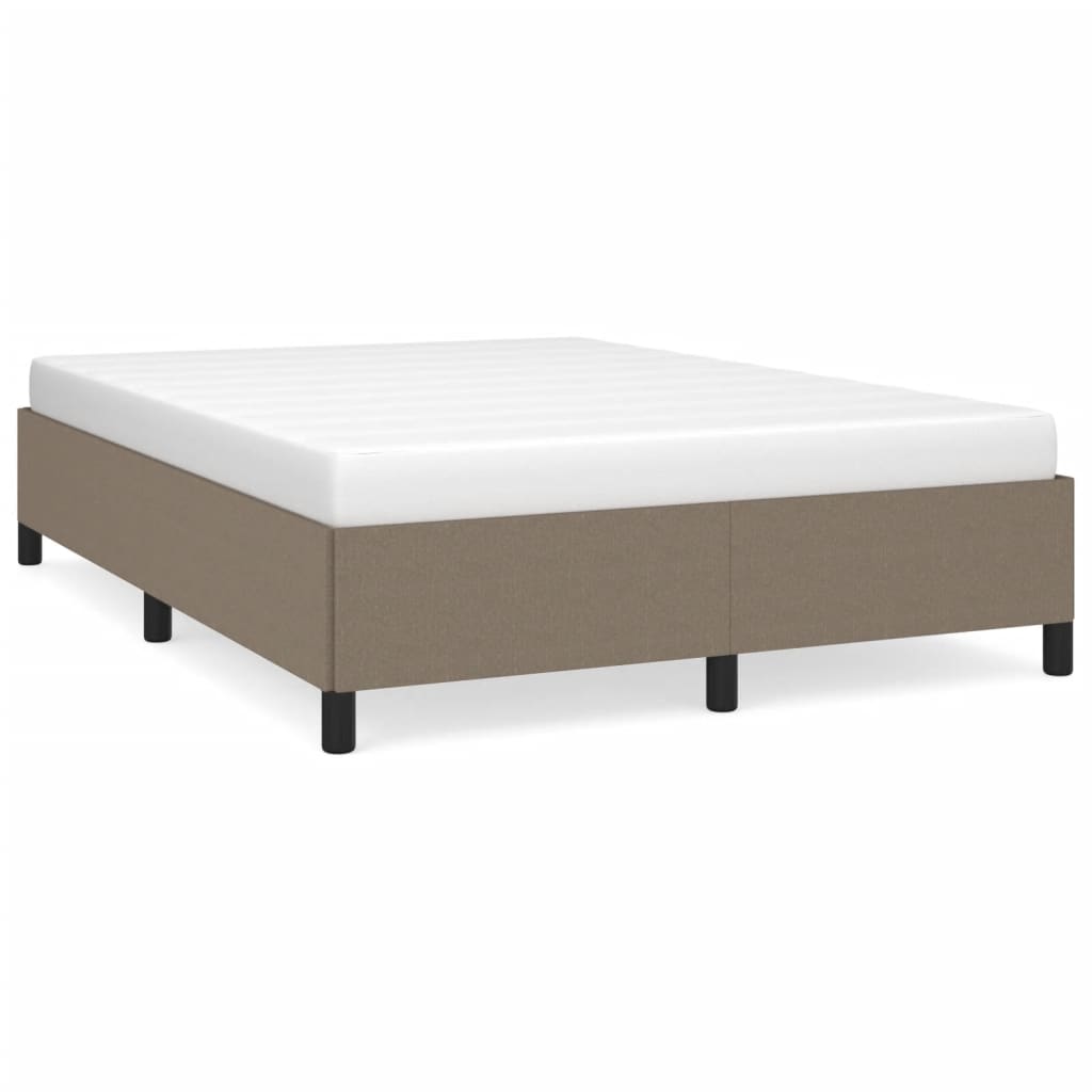 Cadre de lit tissu taupe 140x190 cm
