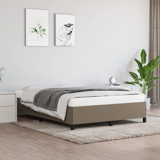 Cadre de lit tissu taupe 140x190 cm