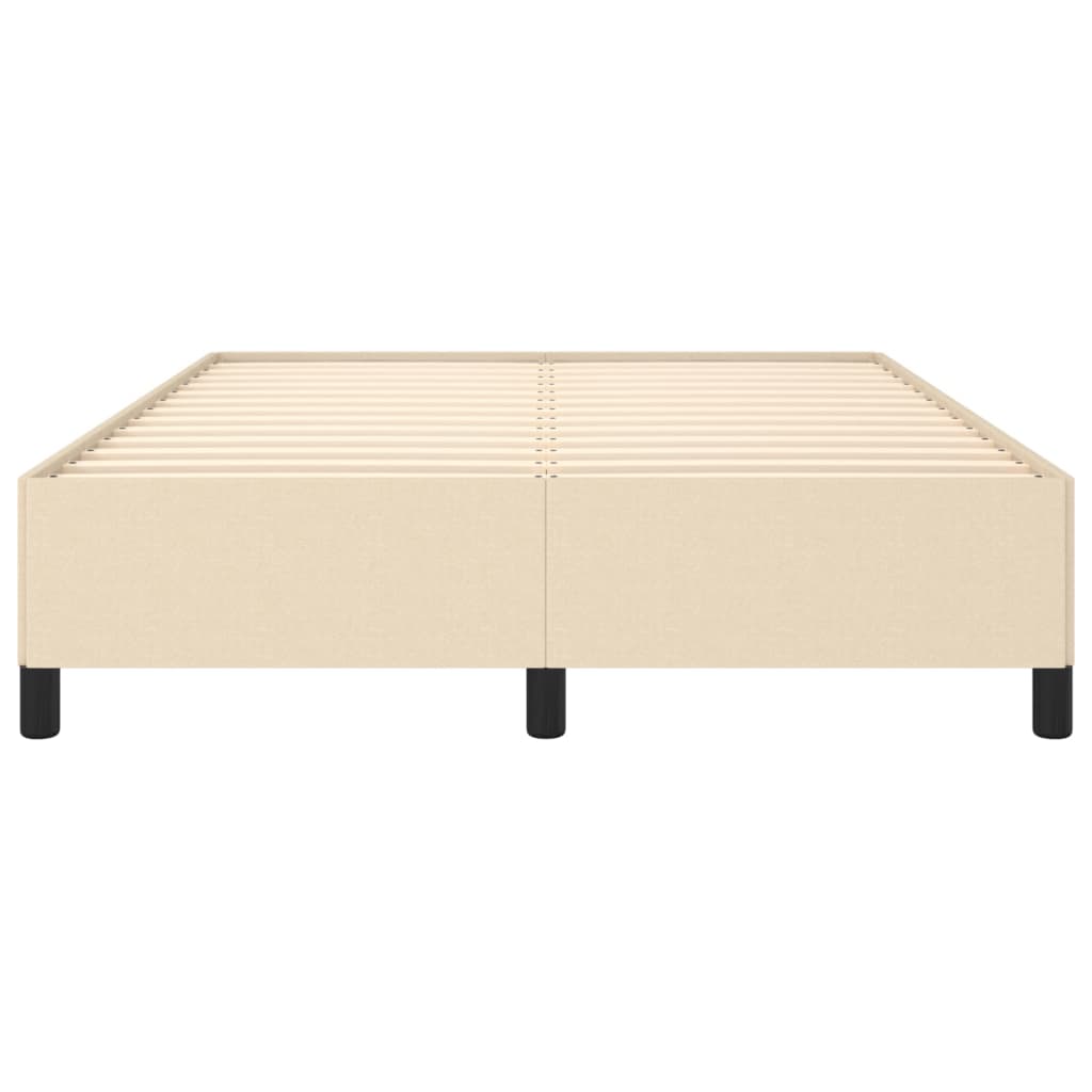 Bettgestell ohne Matratze Creme 140x200 cm Stoff