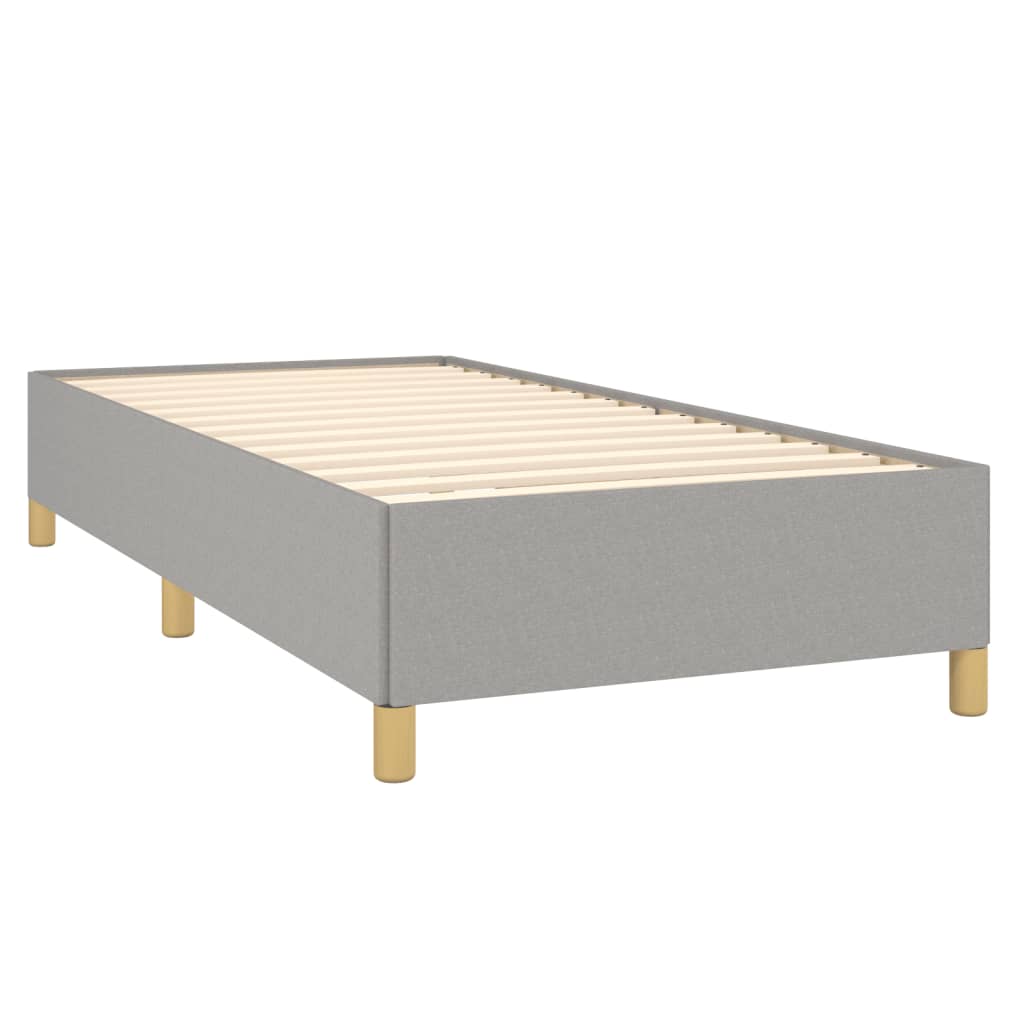 Bettgestell ohne Matratze Hellgrau 80x200 cm Stoff
