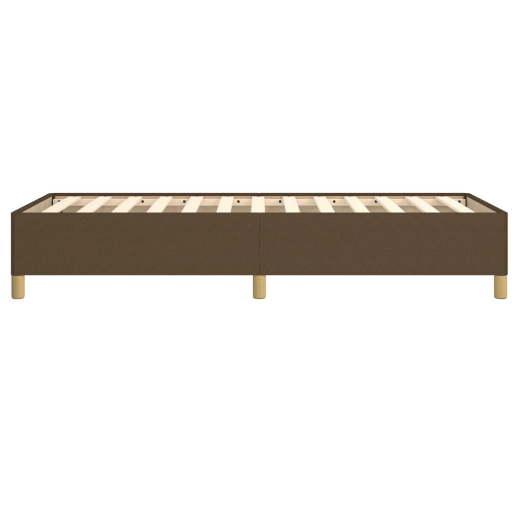 Bed frame dark brown 80x200 cm fabric