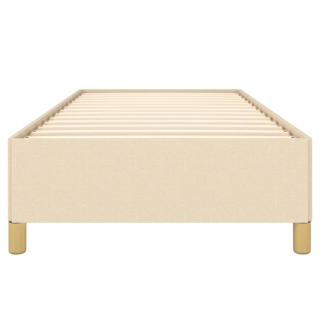 Bettgestell ohne Matratze Creme 80x200 cm Stoff