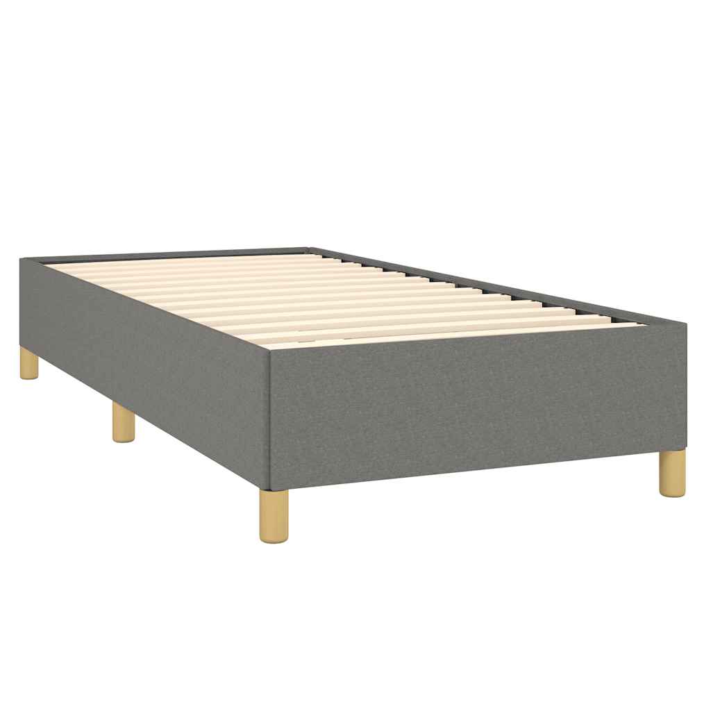 Bettgestell ohne Matratze Dunkelgrau 90x200 cm Stoff