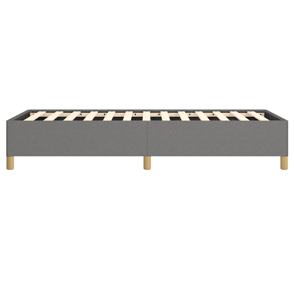 Bettgestell ohne Matratze Dunkelgrau 90x200 cm Stoff