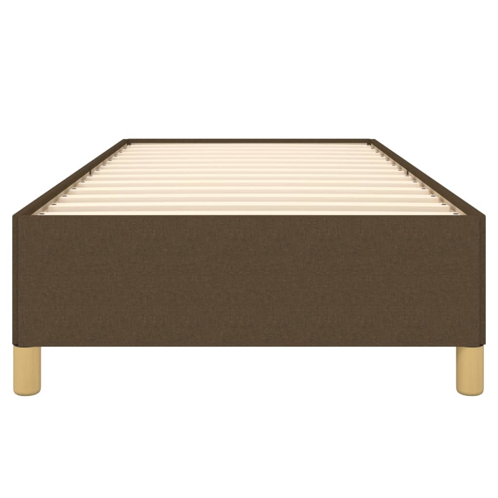 Bed frame dark brown 90x200 cm fabric