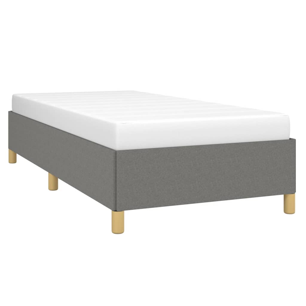 Bettgestell ohne Matratze Dunkelgrau 100x200 cm Stoff