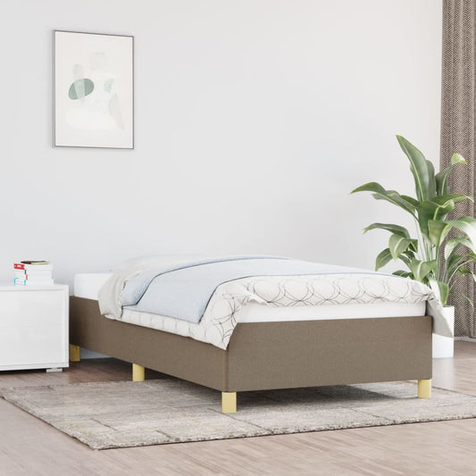 Bettgestell ohne Matratze Taupe 100x200 cm Stoff