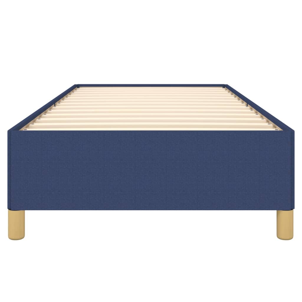 Bettgestell ohne Matratze Blau 100x200 cm Stoff