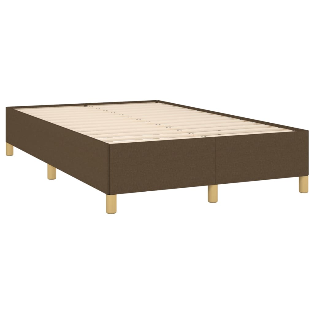 Bettgestell ohne Matratze Dunkelbraun 120x200 cm Stoff