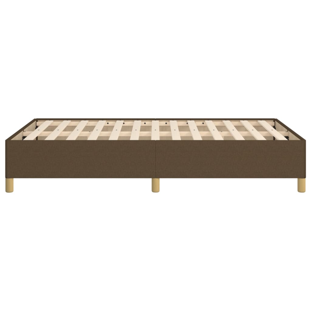 Bettgestell ohne Matratze Dunkelbraun 120x200 cm Stoff