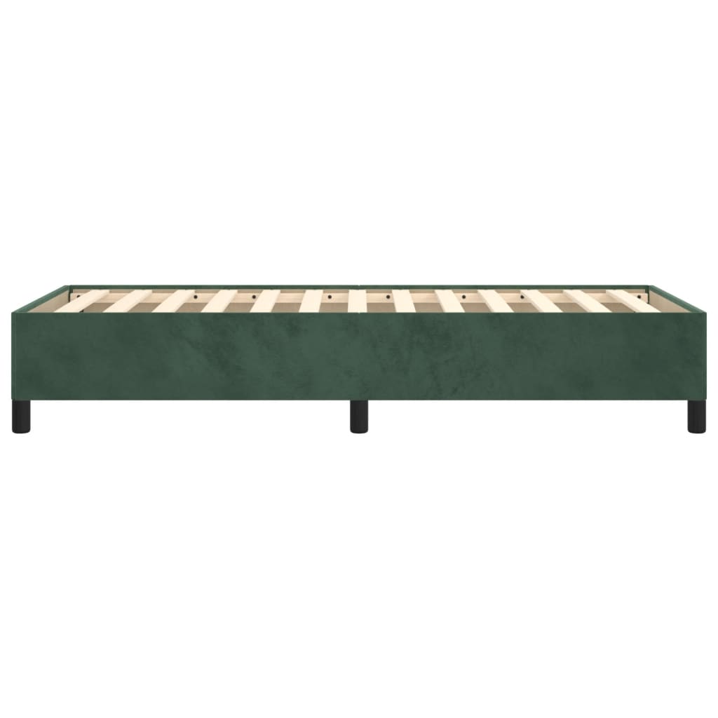 Bettgestell ohne Matratze Dunkelgrün 90x190 cm Samt