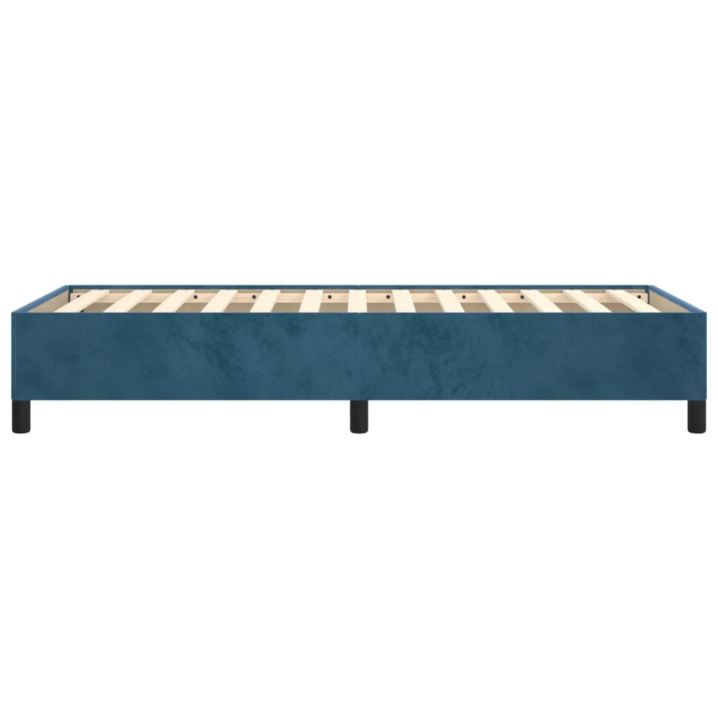 Bettgestell ohne Matratze Dunkelblau 90x200 cm Samt