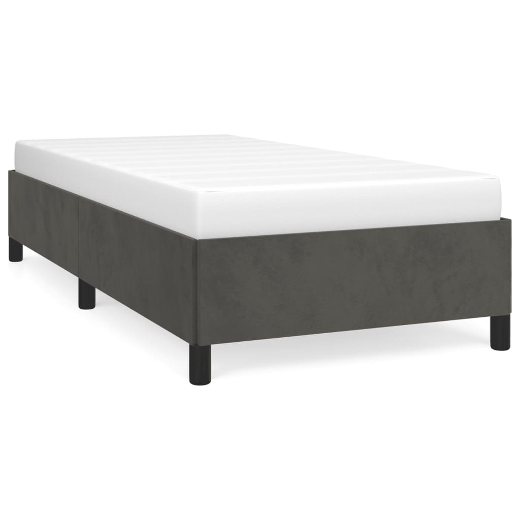 Bettgestell ohne Matratze Dunkelgrau 100x200 cm Samt
