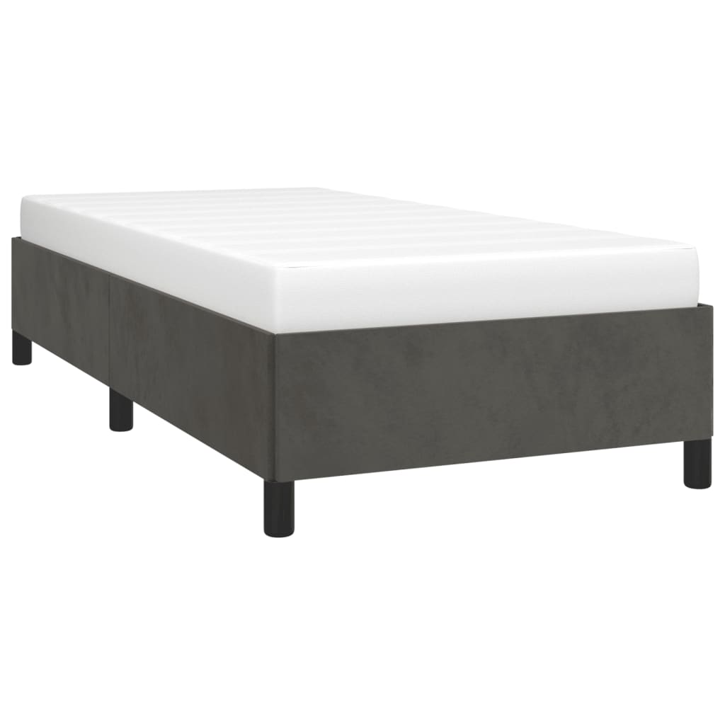 Bettgestell ohne Matratze Dunkelgrau 100x200 cm Samt