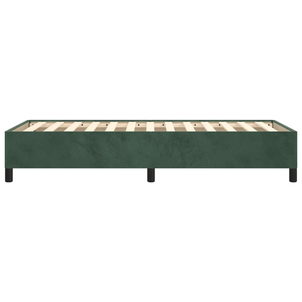 Bettgestell ohne Matratze Dunkelgrün 100x200 cm Samt