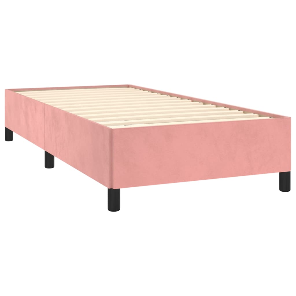 Bed frame pink 100x200 cm velvet