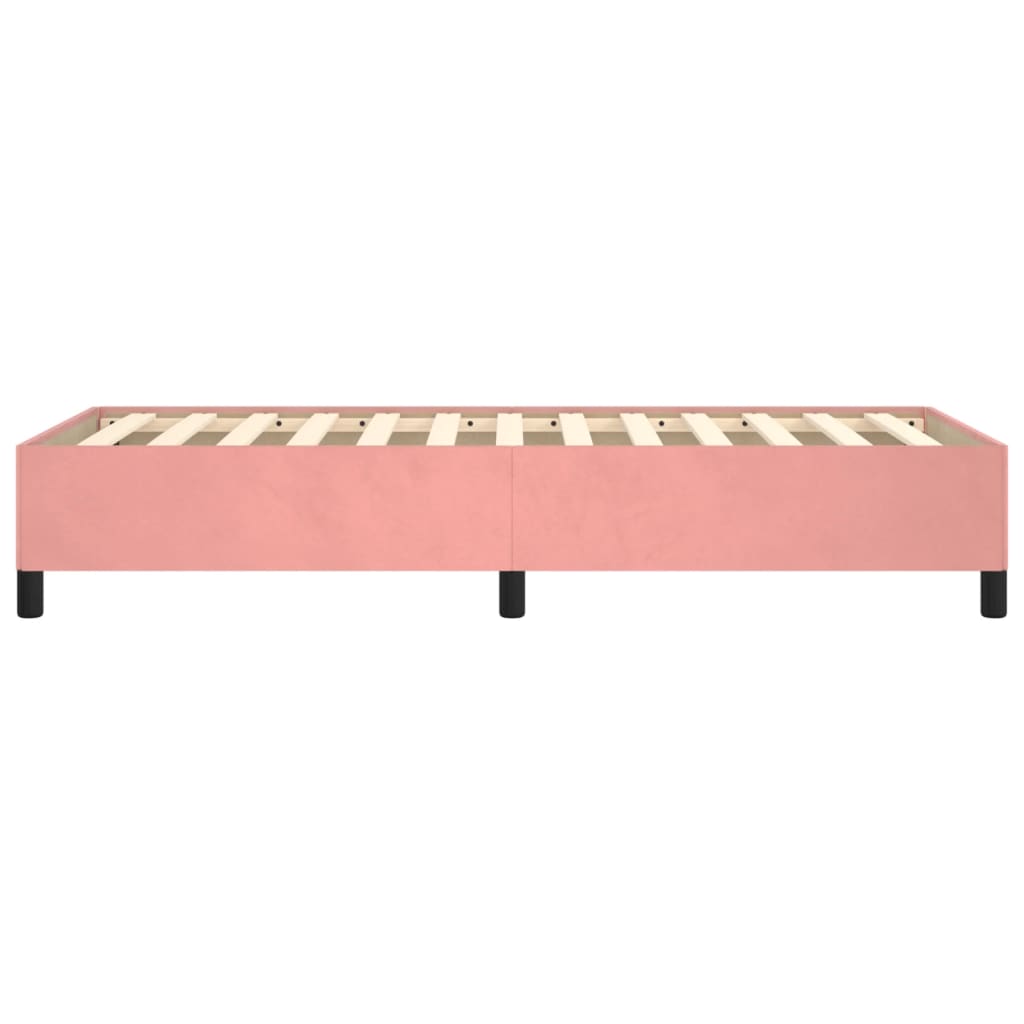 Bed frame pink 100x200 cm velvet