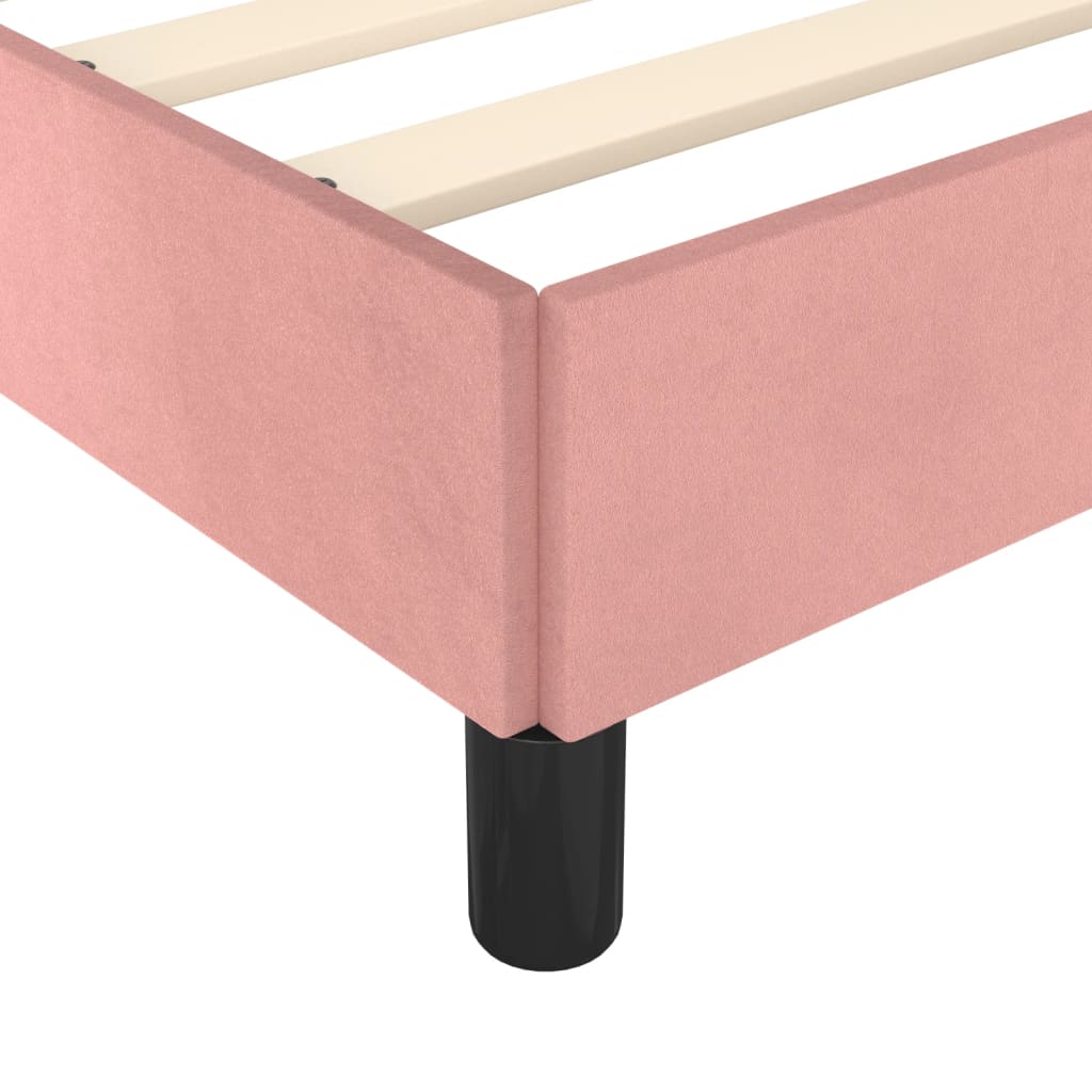 Bed frame pink 100x200 cm velvet