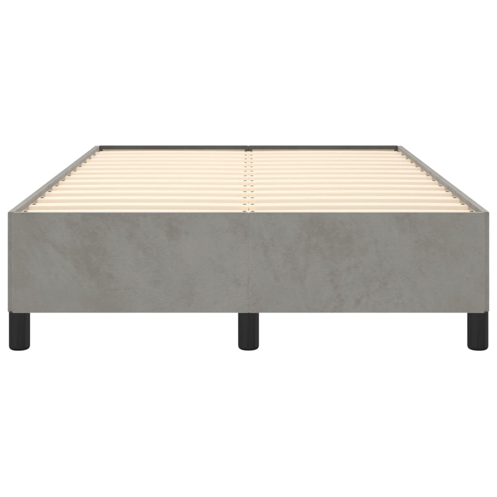 Bettgestell ohne Matratze Hellgrau 120x200 cm Samt