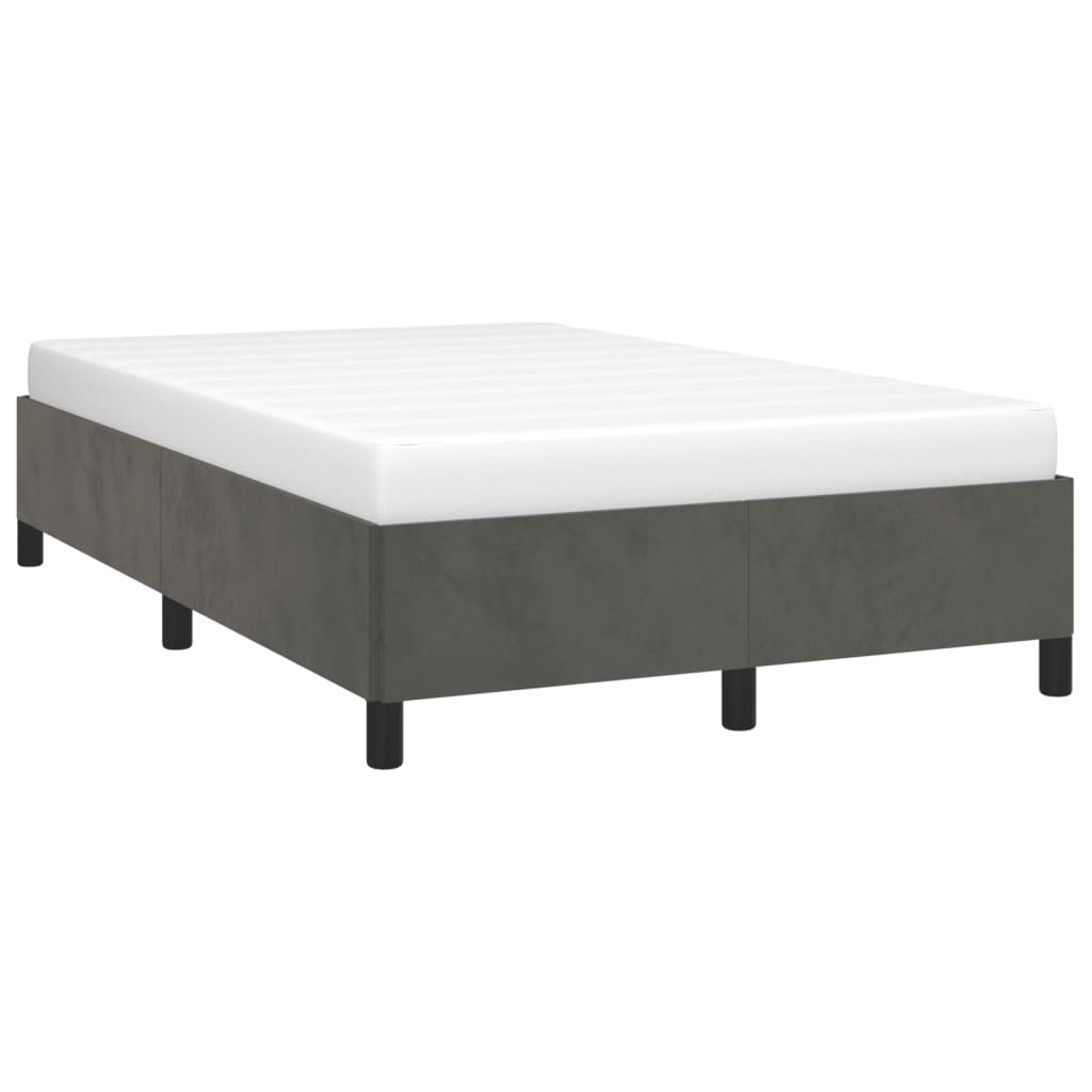 Bettgestell ohne Matratze Dunkelgrau 120x200 cm Samt