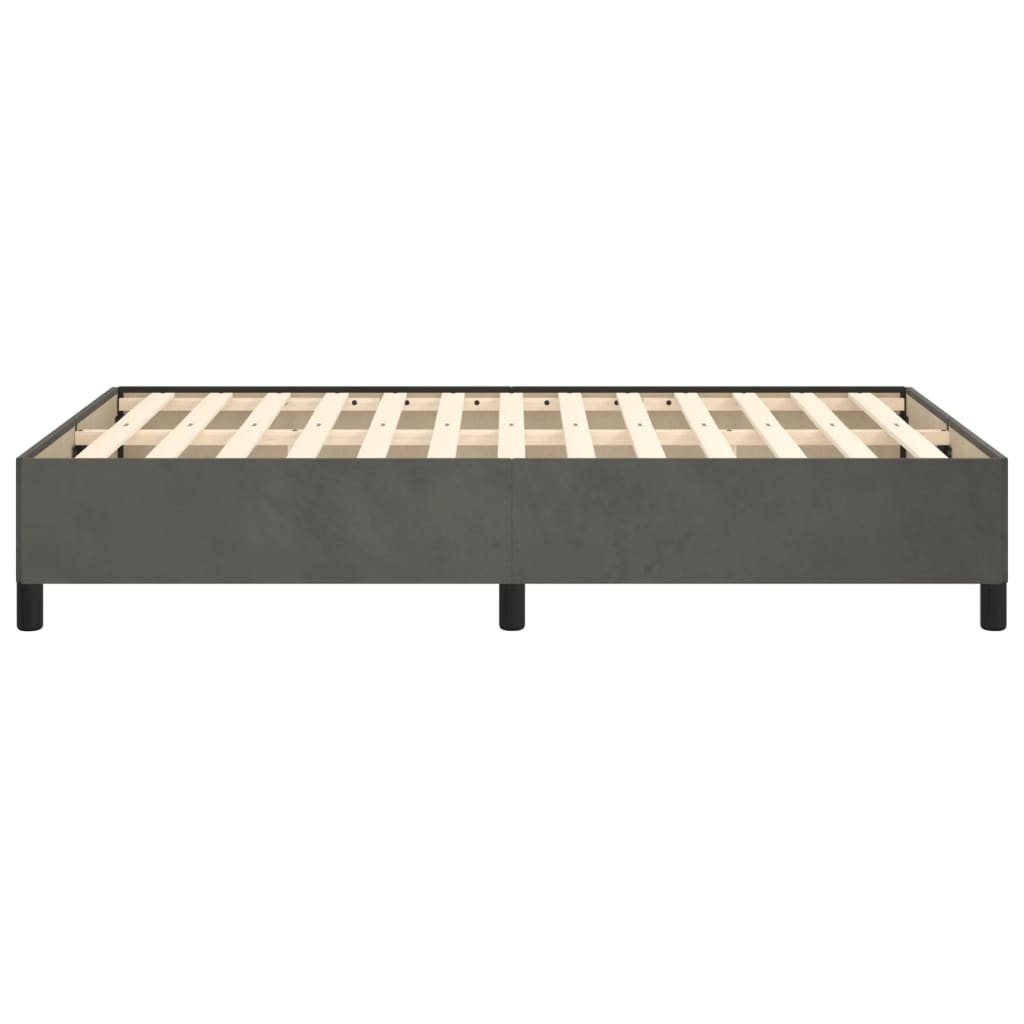 Bettgestell ohne Matratze Dunkelgrau 120x200 cm Samt