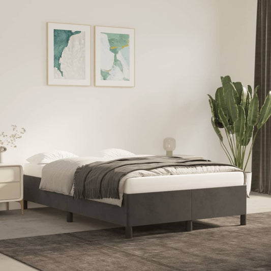 Bed frame dark gray 120x200 cm velvet