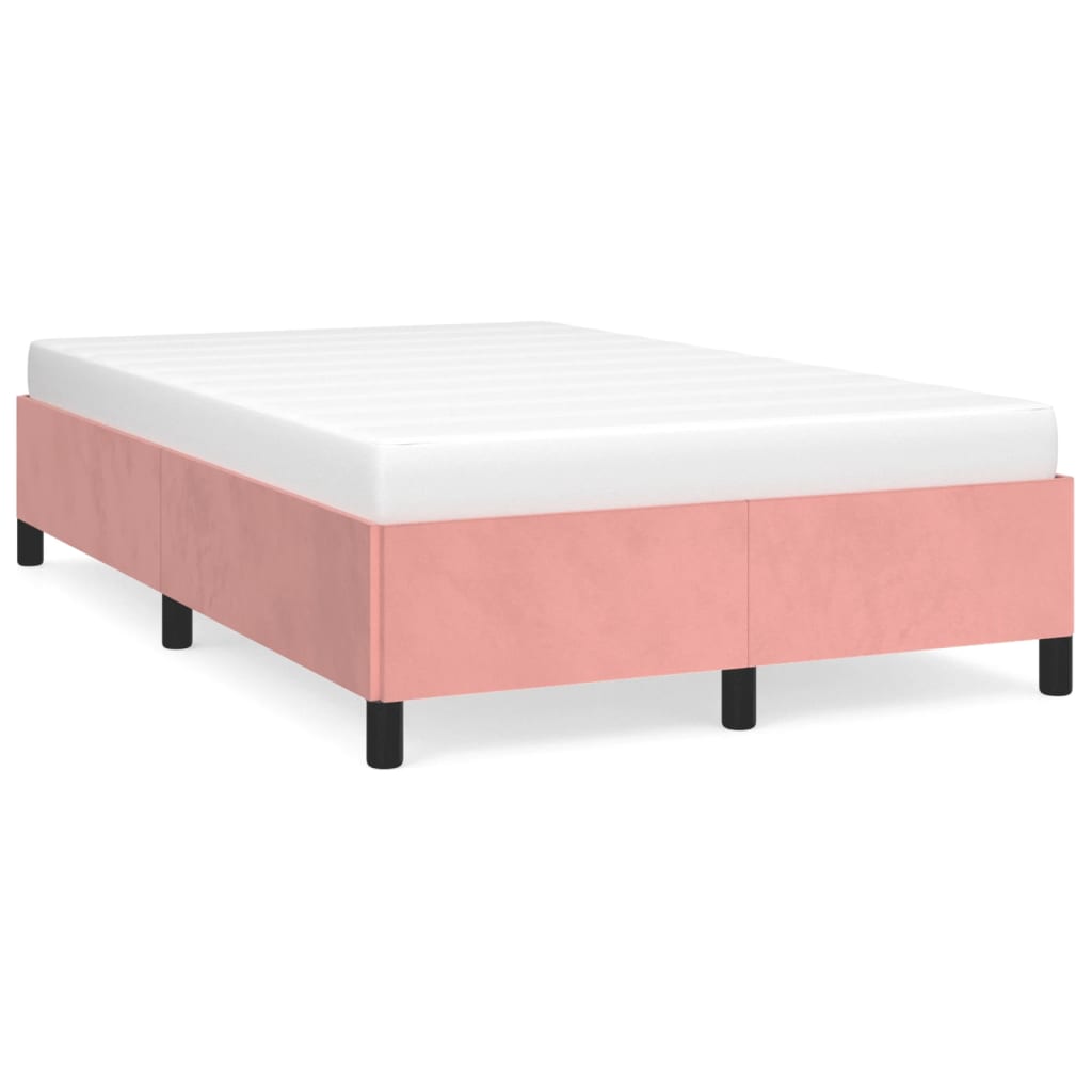 Cadre de lit rose 120x200 cm velours