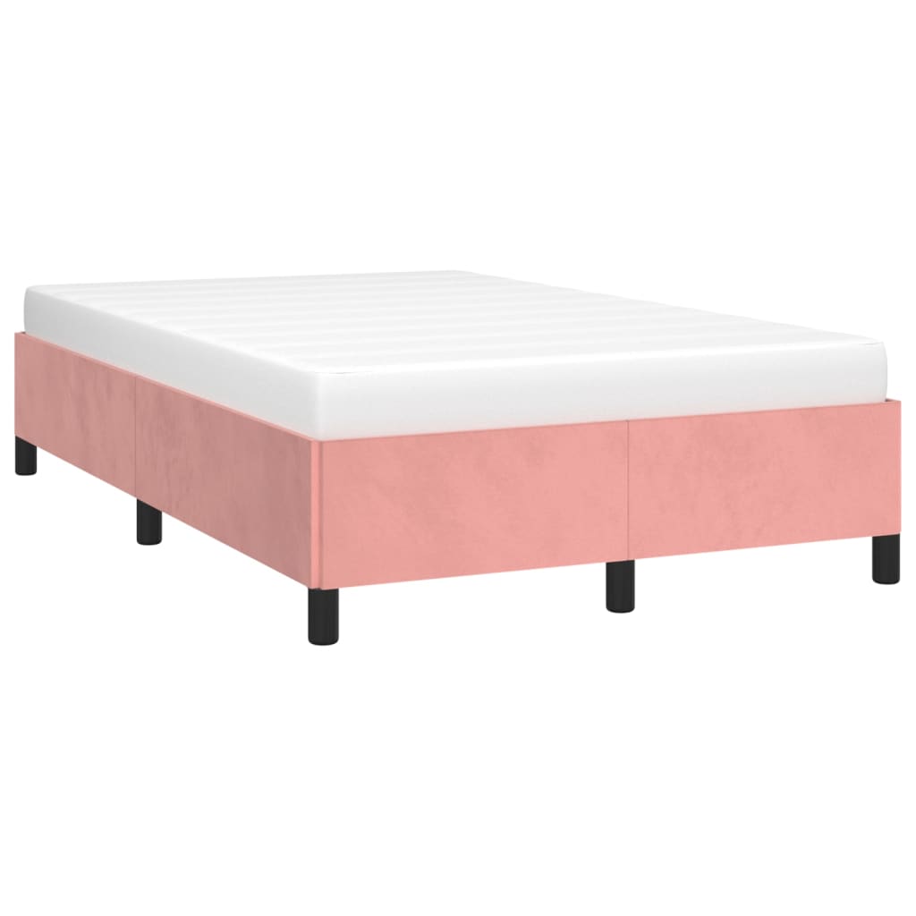 Cadre de lit rose 120x200 cm velours