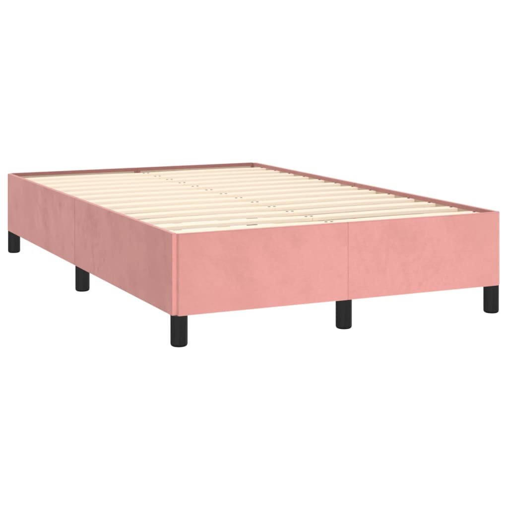 Cadre de lit rose 120x200 cm velours