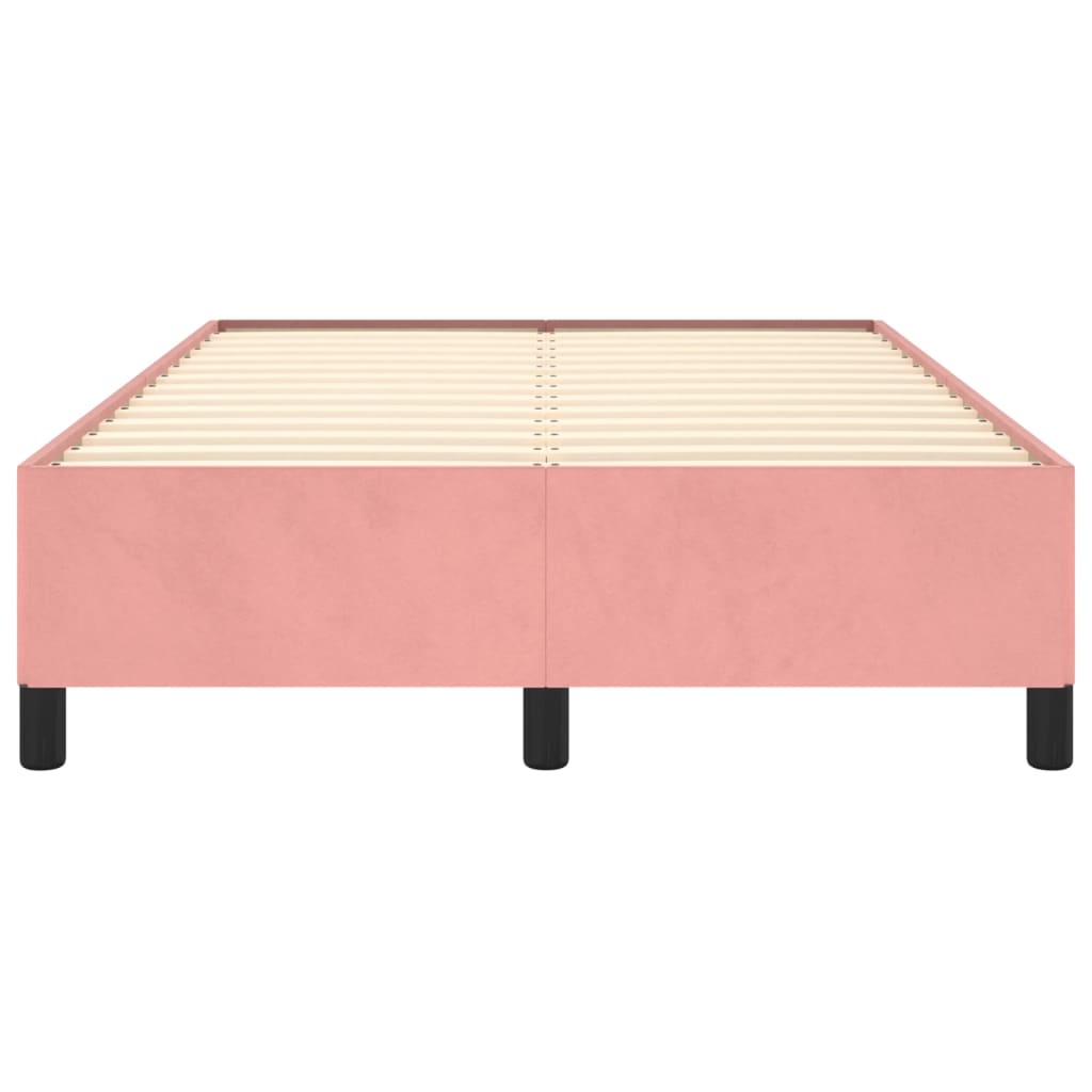 Cadre de lit rose 120x200 cm velours